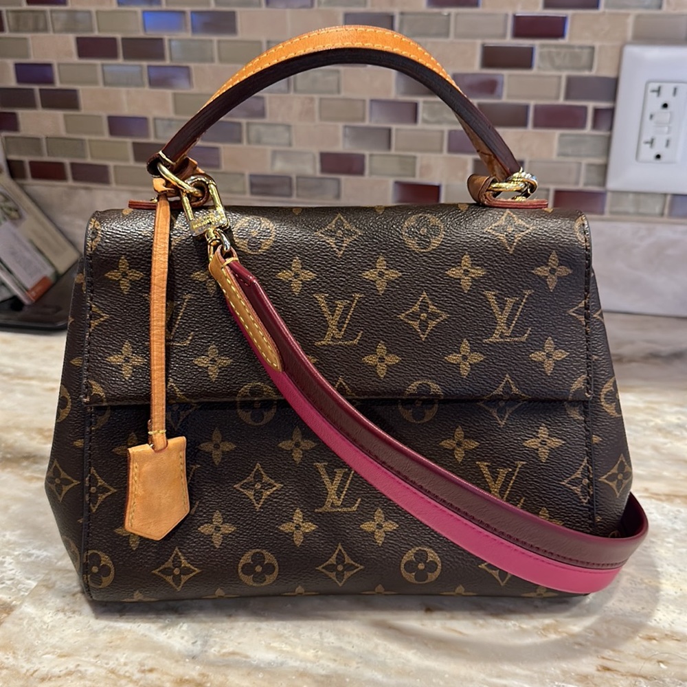 Louis Vuitton Monogram Cluny BB Bordeaux Fuchsia